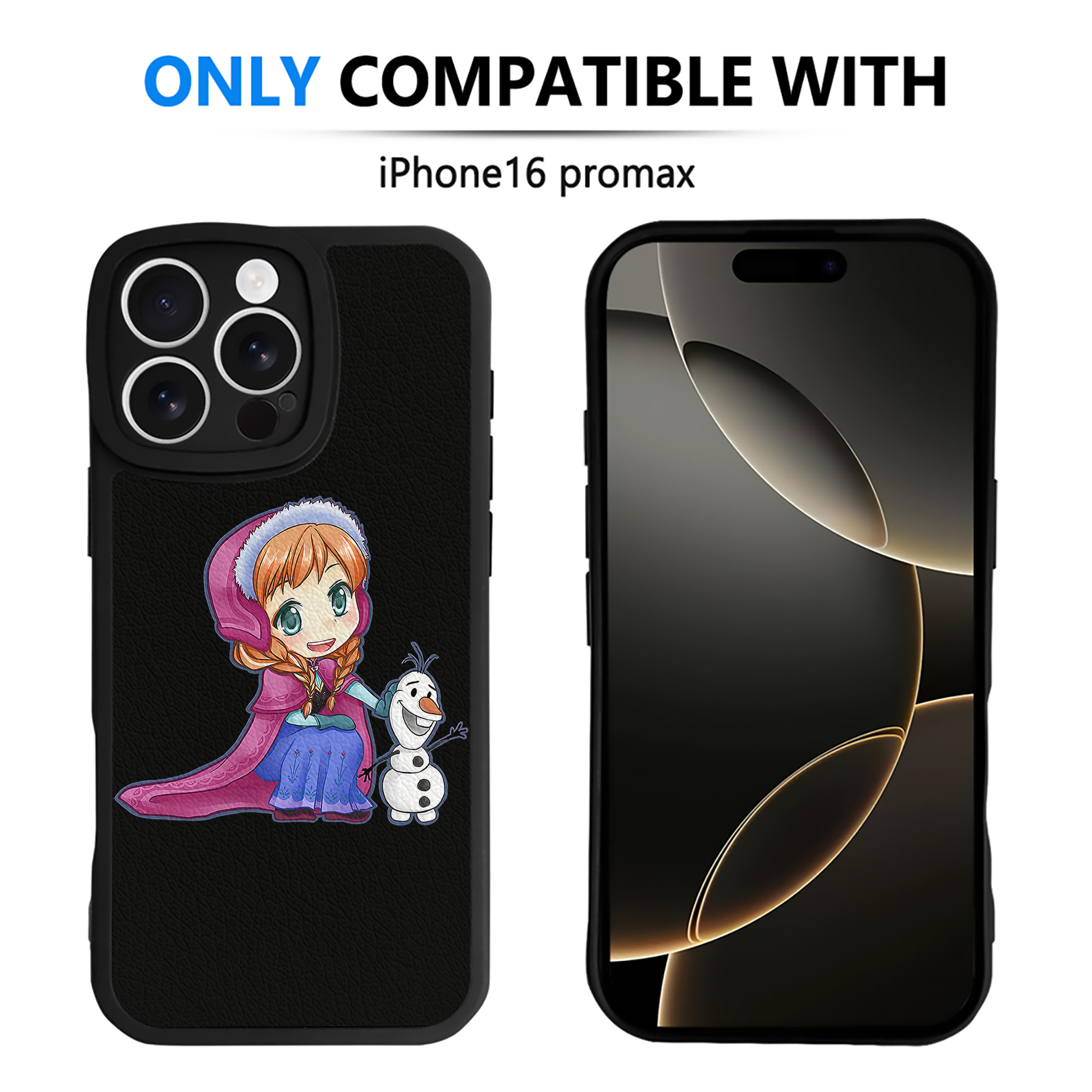 （画像用） アナと雪の女王 アンナ エルサ Frozen Anna Elsa 【iPhone 16シリーズ対応】シリコンスマホケース（レザー調） 材質：シリコン